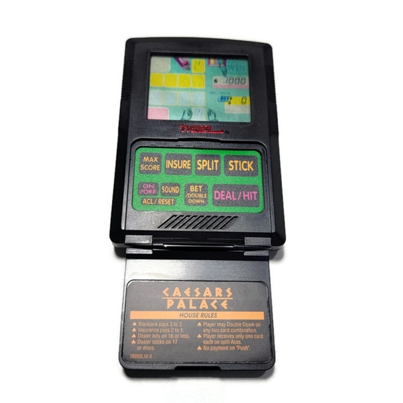 1993 Tiger Caesars Palace Blackjack Electronic Handheld - Works - Picture 5 of 8